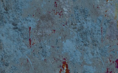 Blue grunge rusty metal textured background.