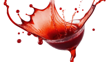  Vibrant and energetic splash of a red liquid similar to red berry jam, syrup, juice or punch png