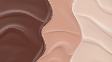 Fototapeta premium PANTONE 17-1230 Mocha Mousse Minimalist 3D Pattern Wallpaper Design