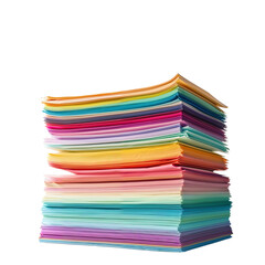 Rainbow Paper Layers: Add a pop of color to your creative projects with this vibrant stack of multicolored paper sheets. Perfect for design inspiration, crafting, and modern office aesthetics