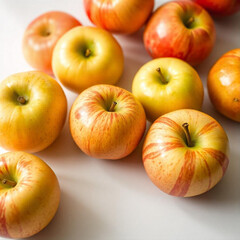 red-apple (Envy Apple), half and slice isolated on a white background, with clipping path, Full depth of field, cut out