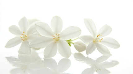 Delicate White Flowers with Soft Petals Displaying Natural Beauty Against a Bright Background for Floral Inspiration and Serenity