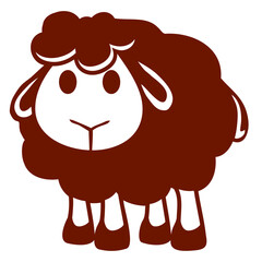 Black Sheep Small Cute Cute Lamb Cool Comic Sweet Design Lover Art Vector Illustration Card T-Shirt Poster Sticker Graphic Print Decorative Drawing Isolated Logo Decoration Symbol Creative Cool Style
