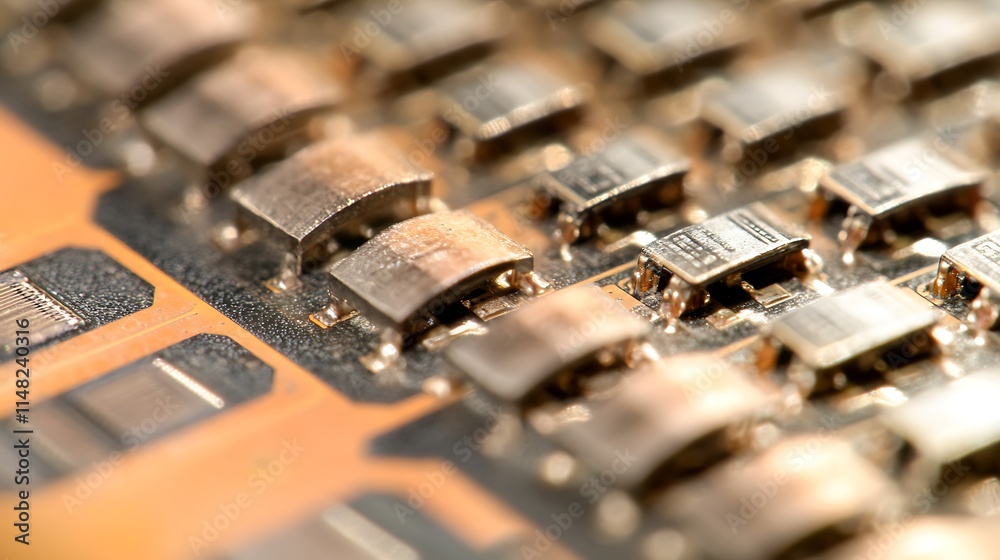 Poster Microchip components closeup.