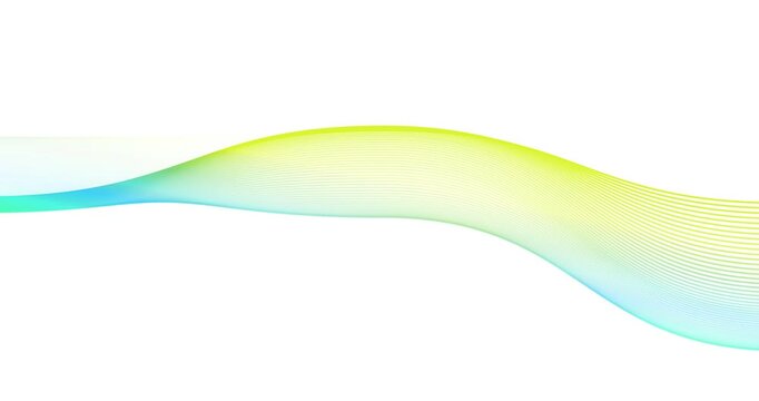 4k animation of color spectrum wave on a white background. Animation background in 4k
