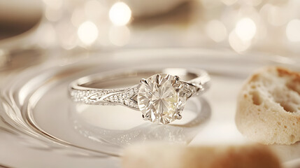  A bowl of creamy potato leek soup, garnished with fresh herbs and served with crusty bread1