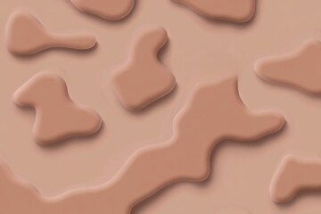 PANTONE 17-1230 Mocha Mousse Minimalist 3D Pattern Wallpaper Design