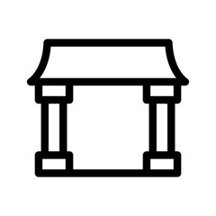 Gate Icon Vector Symbol Design Illustration