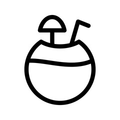 Coconut Water Icon Vector Symbol Design Illustration