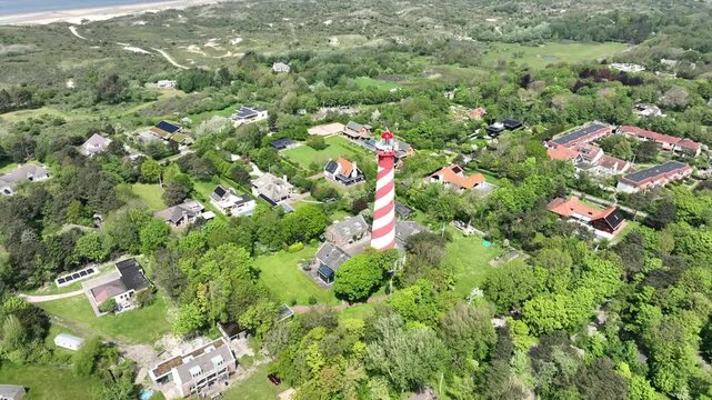 Aerial from the lighthouse near Renesse in Zeeland the Netherlands