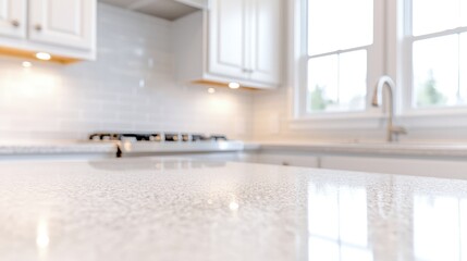 Modern bright kitchen countertop.