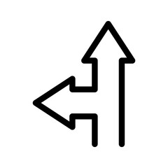 Turn Left Icon Vector Symbol Design Illustration