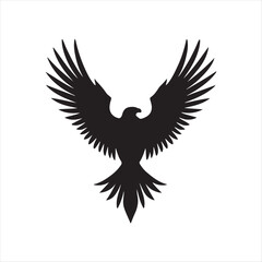 eagle silhouette vector clip art logo design