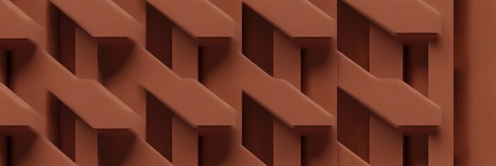 PANTONE 17-1230 Mocha Mousse Minimalist 3D Pattern Wallpaper Design