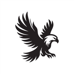 eagle silhouette vector clip art logo design