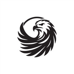 eagle silhouette vector clip art logo design