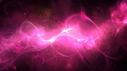Obraz premium Dynamic pink energy flow abstract digital art vibrant background creative space artistic perspective