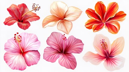 Obraz premium hibiscus flower isolated on white