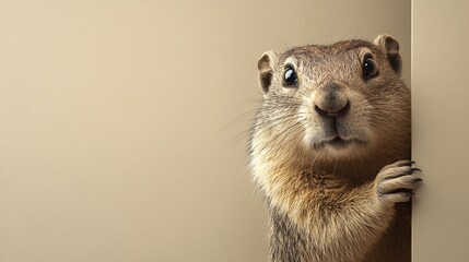 A cute woodchuck Groundhog Day
