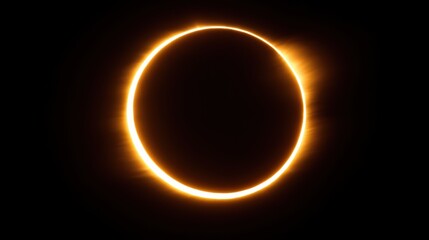 Stunning Solar Eclipse with Bright Corona Against Dark Background