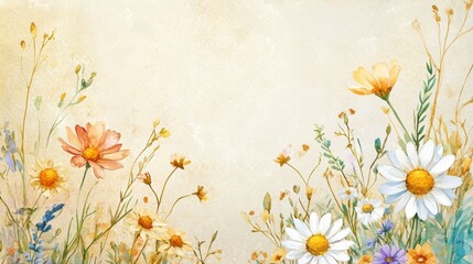 Obraz premium Wildflower blooming landscape nature scene floral artwork vibrant colors close-up view serenity concept