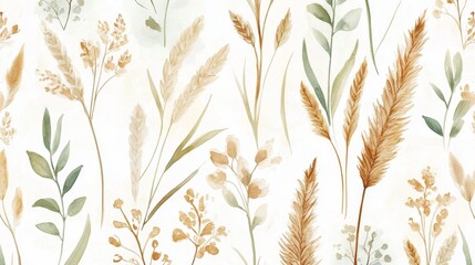Nature-inspired floral patterns botanical art home decor serene environment soft colors aesthetic design