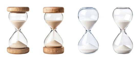 Elegant hourglasses showcasing the passage of time