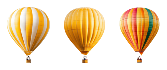 Colorful hot air balloons against a black background