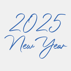 Colourful 2025 New Year Concepts Typography vector illustration	
