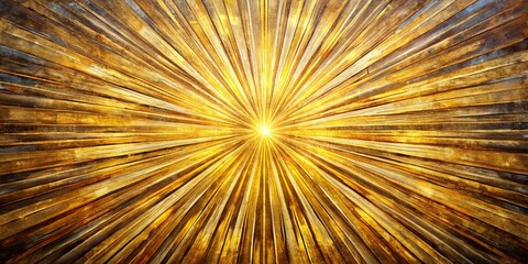 Naklejka premium Night Sunbeam Rays: Golden Oil Painting, Abstract Stripes, 3D Texture, Vibrant Burst