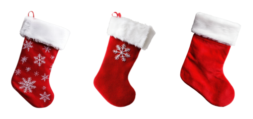 Festive Christmas stockings with winter designs
