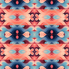 Patr&oacute;n sin costuras Original. Colores. Formas. Estampa. Textura. Fondo. Caleidoscopio. Sim&eacute;trico. Infinito. Rojo. C&aacute;lido