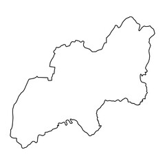 Khatlon region map, administrative division of Tajikistan. Vector illustration.