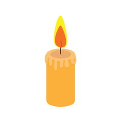 Colorful Scented Candle Vector Illustration
