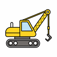Crane Illustration for Kids.
