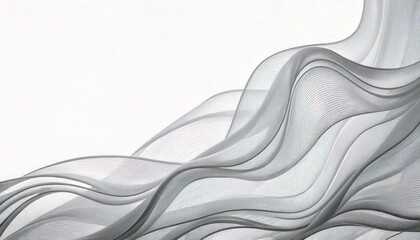 light gray grey organza tulle voile backdrop wallpaper satin smooth swirl textile luxury luxurious elegant swirl silky backdrop transparent diagonal flat-lay fabric semitransparent on white background