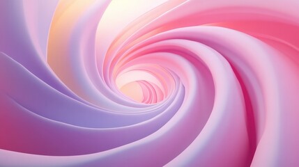 Obraz premium Whirling Spiral Pattern with Soft Pastel Colors, Creating a Serene and Hypnotic Artwork
