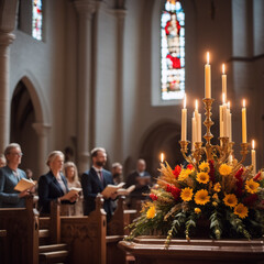 Feiertage - Kirchliche Zeremonie mit Musik und Gebeten zu Pfingsten