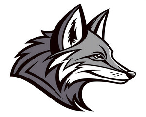 Fox Head Mascot Logo .