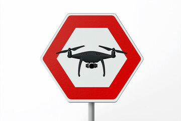 fly drone are not allowed warning sign, caution sign