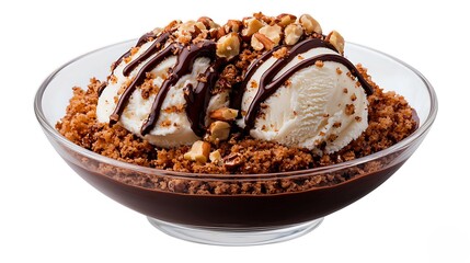Delicious Chocolate Ice Cream Sundae with Nuts (1)