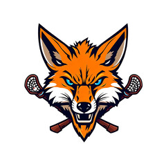 Fox Head Mascot Logo with logo set for team football basketball lacrosse baseball hockey socce