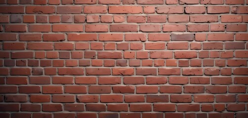 A close-up view of a red brick wall showcasing its texture and color variations
