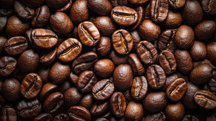 Fototapeta premium Closeup of roasted coffee beans