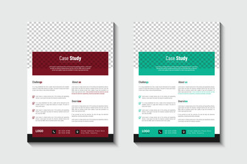 Case study flyer template design