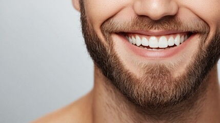 Obraz premium Close-up of a Smiling Bearded Man