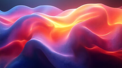 Obraz premium Abstract Colorful Waves Digital Art Design