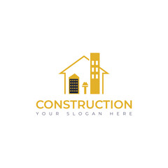 Naklejka premium Real Estate vector building construction Repair logo