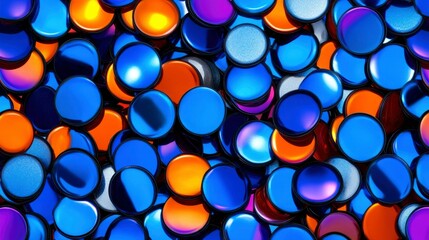 Abstract Background of Colorful Shiny Discs