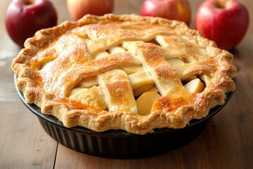 Golden Crust Apple Pie Baked To Perfection